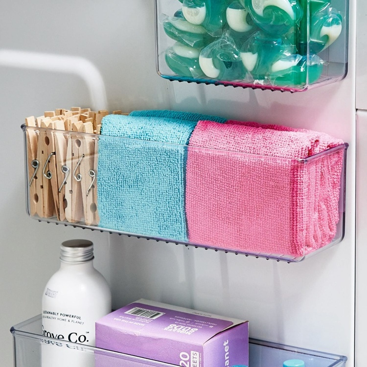 Magnetisk Förvaring, ID MEDIUM MAGNETIC BIN, 28 x 7,5 x H 8,5 cm, Transparent i gruppen Förvaring / Magneter och självhäftande hos SmartaSaker.se (42043)