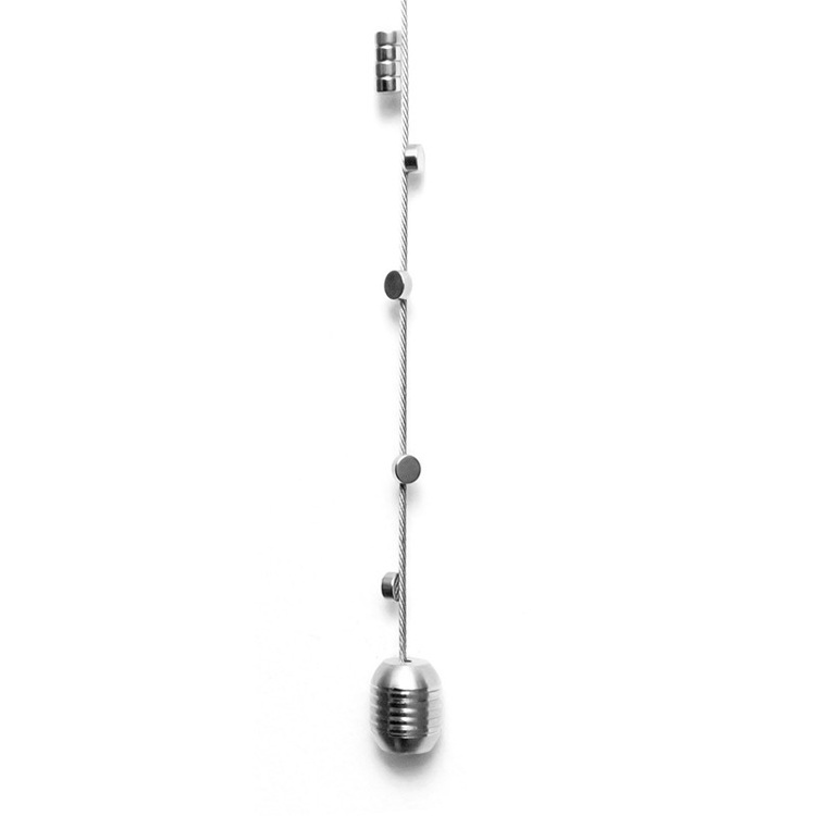 Magnetisk korthållare med 8 minimagneter, STEELY DAN, H 150 cm, Silver i gruppen Förvaring hos SmartaSaker.se (42048)