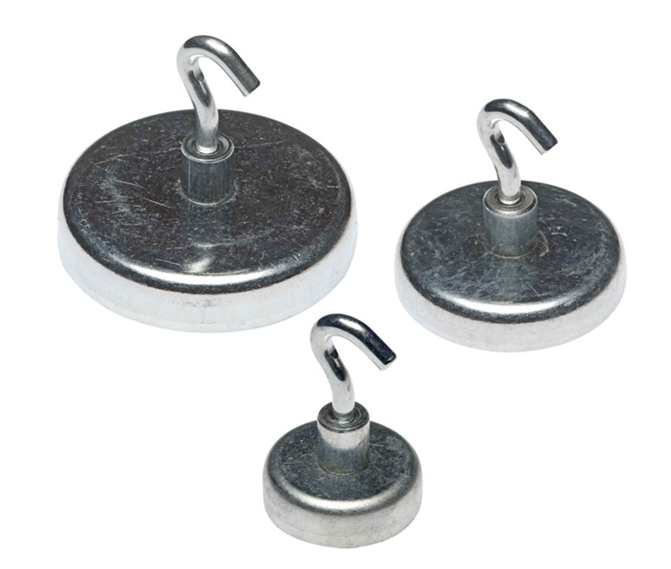 Magnetisk krok platt, Superstark - 3,5 kg, SMALL POWER HOOK, Ø 2,5 cm i gruppen Förvaring / Magneter och självhäftande / Magnetkrokar hos SmartaSaker.se (42055)