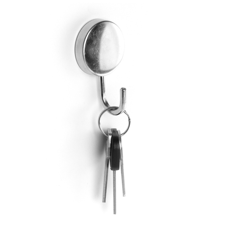 Magnetiska Krokar, Stora, Superstarka, 2 st, XL STEEL MAMBA, Ø 4 cm i gruppen Förvaring / Magneter och självhäftande / Magnetkrokar hos SmartaSaker.se (42073)