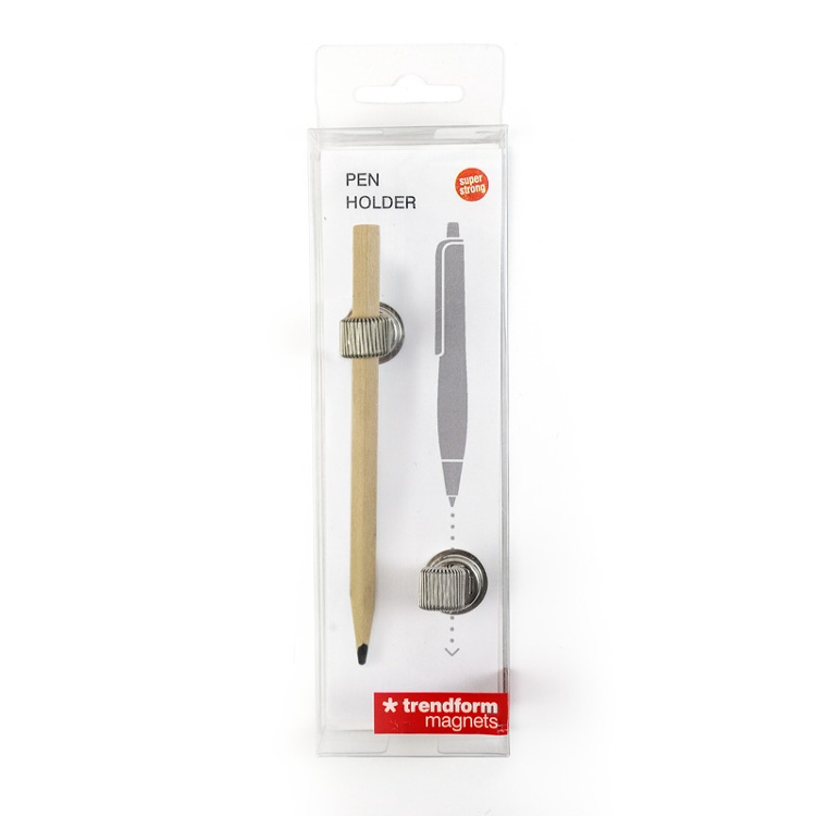 Magnetiska Pennhållare, Superstarka , 2 st, PEN HOLDER, Ã˜ 1,8 cm, Silver i gruppen Förvaring / Magneter och självhäftande / Magnetförvaring hos SmartaSaker.se (42076)