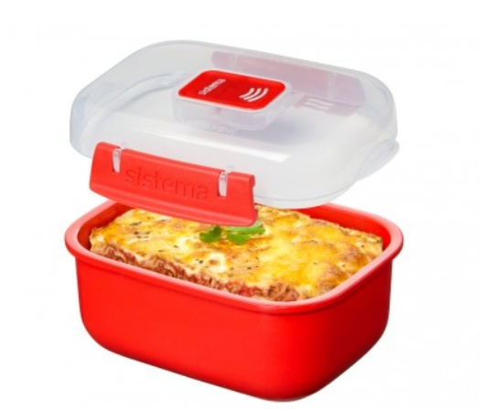 Matlåda för micro, MICROWAVE RECTANGULAR SMALL, 14,5 x 11 x H 8 cm, Röd i gruppen Förvaring / Köksförvaring / Matlådor / Plast hos SmartaSaker.se (42112)