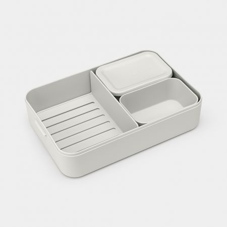 Matlåda med fack, 2 L, BRABANTIA MAKE & TAKE LARGE BENTO BOX , 25,5 x 16,7 x H 6,2 cm i gruppen Förvaring / Köksförvaring / Matlådor / SmartStore matlådor hos SmartaSaker.se (42127)