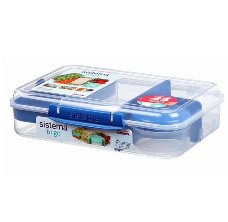 Matlåda med flexibla fack och burk, 1,48 Liter, SISTEMA BENTO CREATE i gruppen Förvaring / Köksförvaring / Matlådor / Lunchlådor och Bento hos SmartaSaker.se (42129)