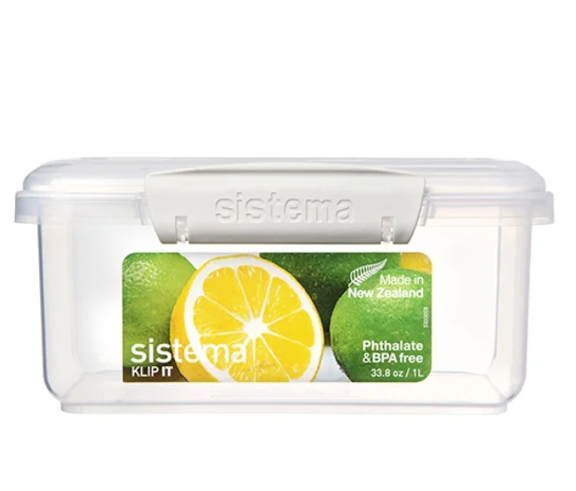 Matlåda, 1 L, KLIP-IT WHITE, 17,5 x 12 x H 8 cm, Klar / Vit i gruppen Förvaring / Köksförvaring / Matlådor / Plast hos SmartaSaker.se (42145)