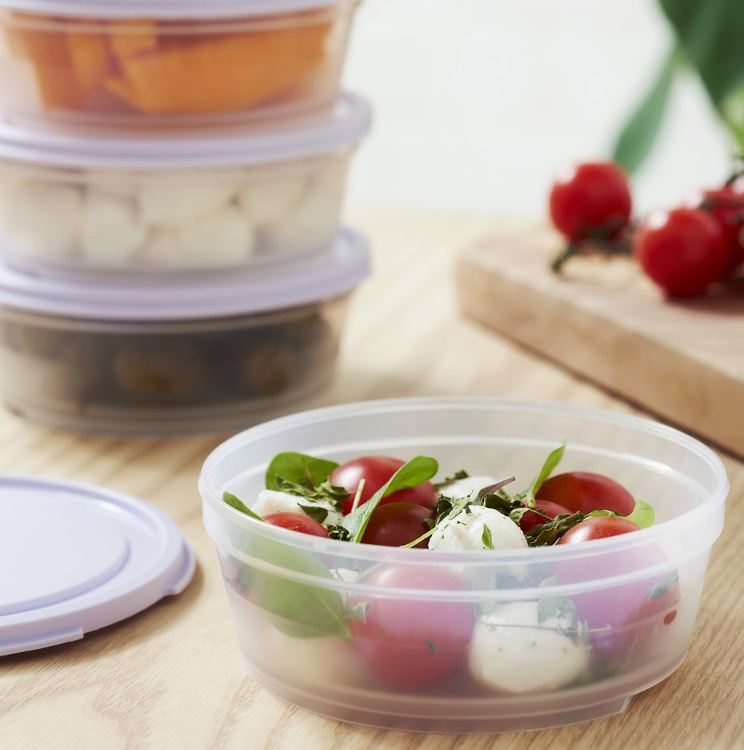 Matlåda, Rund, 0,3 L, SMARTSTORE FRESH, Transparent / Lila i gruppen Förvaring / Köksförvaring / Matlådor / Plast hos SmartaSaker.se (42174)