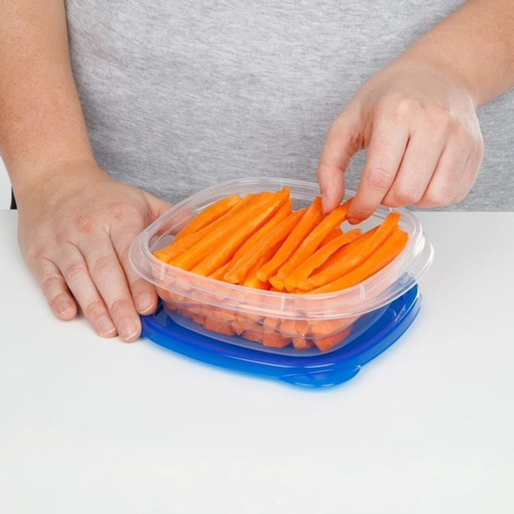 Matlådor 0,67 Liter, 4 st, SISTEMA TAKEALONG, Klar / Blå i gruppen Förvaring / Köksförvaring / Matlådor / Plast hos SmartaSaker.se (42196)