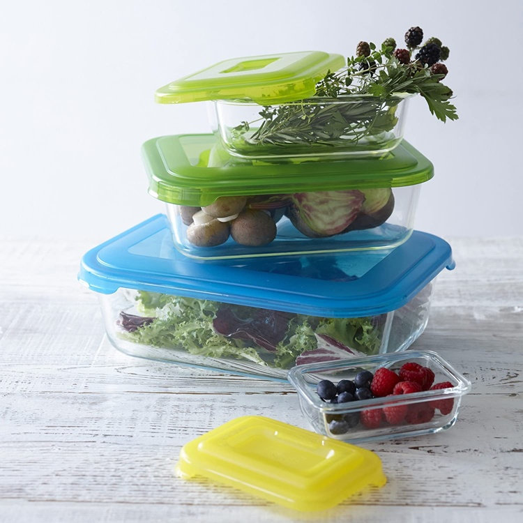 Matlådor i glas, Set med 4 st, NEST GLASS CONTAINERS, Joseph Joseph, Mix i gruppen Förvaring / Köksförvaring / Matlådor / Glas hos SmartaSaker.se (42200)