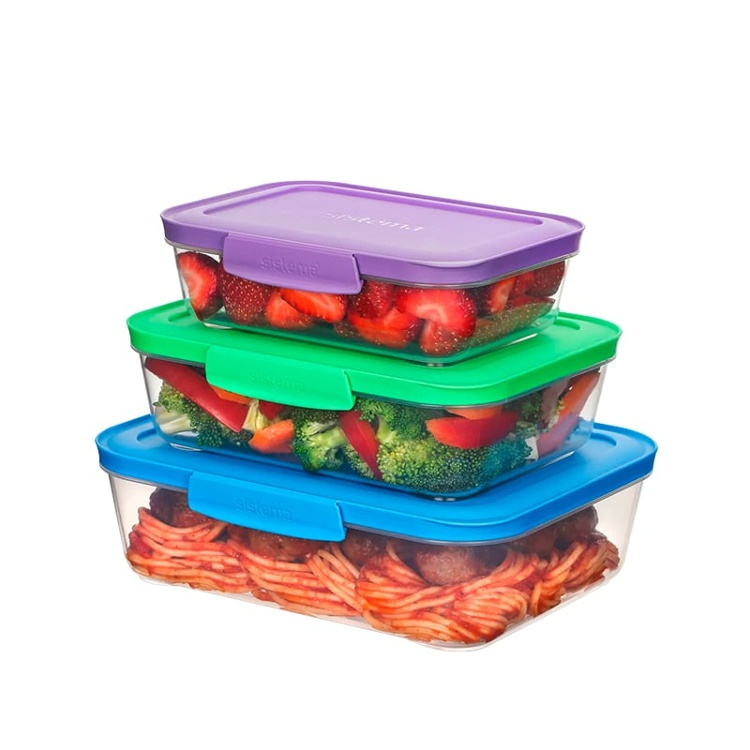 Matlådor, 3 st i olika storlekar, SISTEMA NEST IT MEDIUM, Klar / Mix i gruppen Förvaring / Köksförvaring / Matlådor / Plast hos SmartaSaker.se (42202)