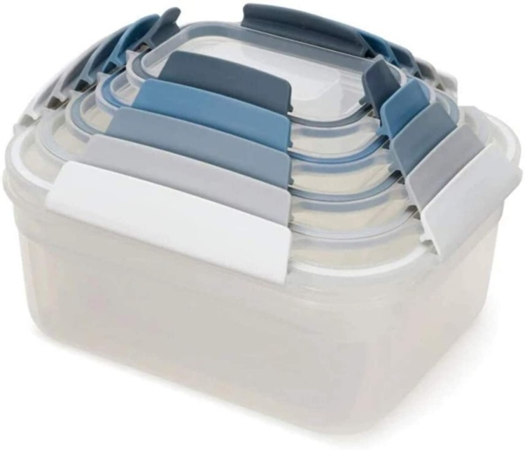 Matlådor, Set med 5 st, NEST LOCK CONTAINERS, Joseph Joseph, Sky Blue i gruppen Förvaring / Köksförvaring / Matlådor hos SmartaSaker.se (42207)