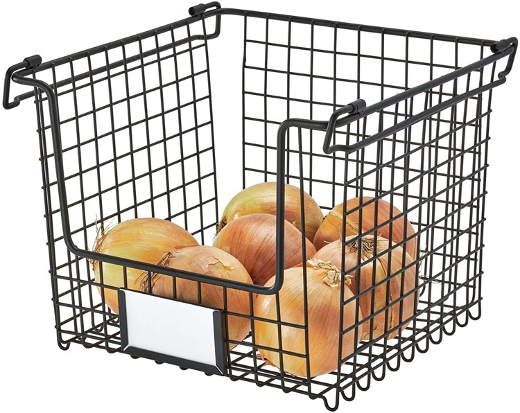 Metallkorg korg, CLASSICO MEDIUM, 25,4 x 25,4 x H 20,3 cm, Svart i gruppen Förvaring / Kontorsmaterial hos SmartaSaker.se (42227)