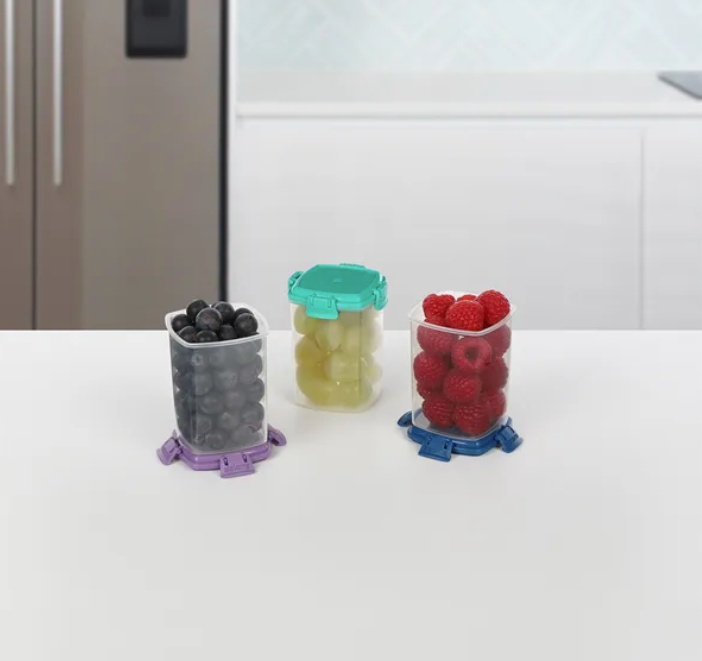 Miniburkar, 3 st, 138 ml, MEDIUM KNICK KNACK TO GO, Mix i gruppen Förvaring / Köksförvaring / Matlådor hos SmartaSaker.se (42245)