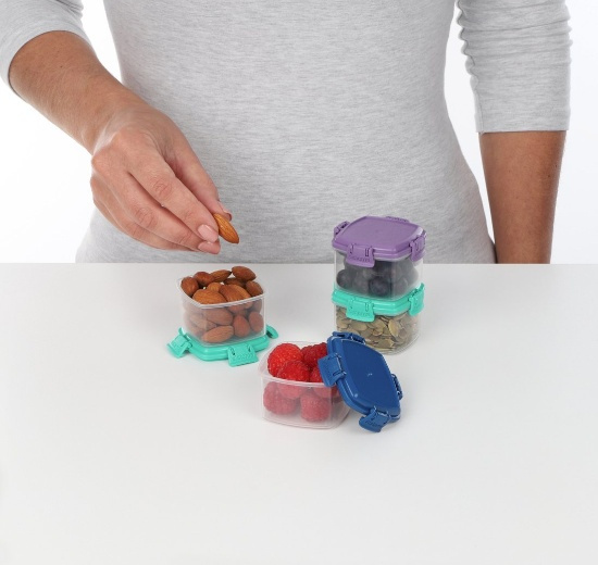 Miniburkar, 4 st, 62 ml, MINI KNICK KNACK TO GO, Mix i gruppen Förvaring / Förvaringslådor / Småförvaring / Askar hos SmartaSaker.se (42246)