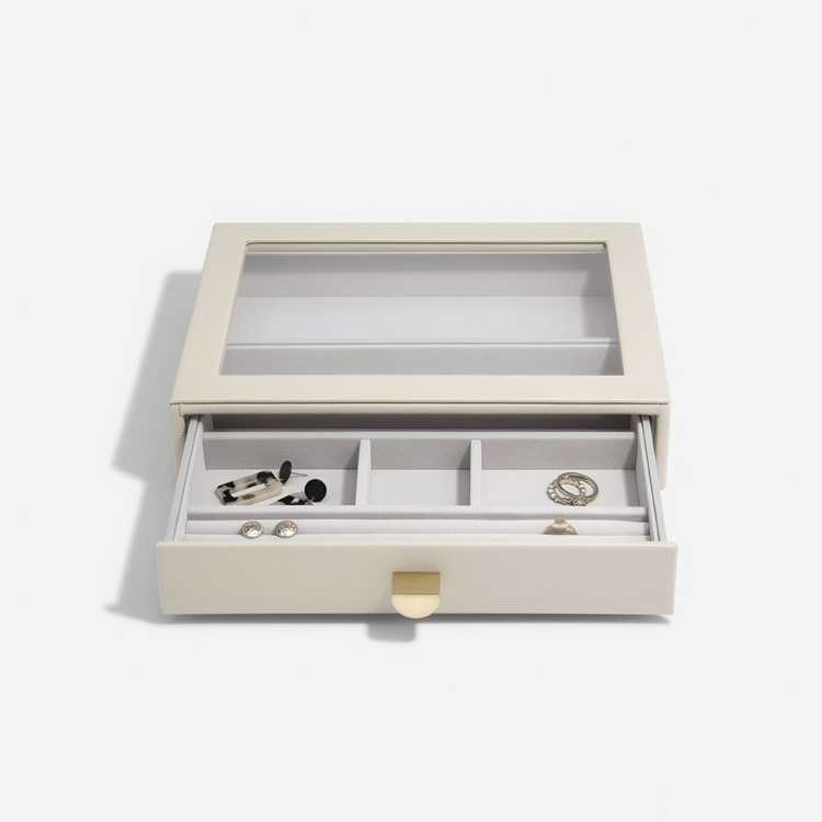 Minibyrå för smycken, 1 låda med glaslock, CLASSIC STACKERS DRAWER i gruppen Förvaring / Sovrumsförvaring / Smyckesförvaring hos SmartaSaker.se (42248)