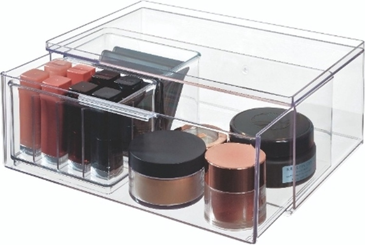 Minibyrå, Stapelbar, Hög, THE HOME EDIT ALL-PURPOSE DRAWER , 26,7 x 17,8 x H 10,8 cm, Klar i gruppen Förvaring / Badrumsförvaring / Sminkförvaring hos SmartaSaker.se (42255)
