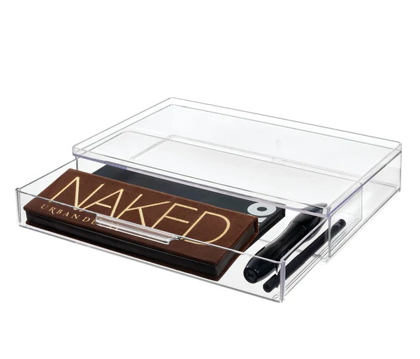 Minibyrå, Stapelbar, THE HOME EDIT ALL-PURPOSE DRAWER , 26,7 x 17,8 x H 5,1 cm, Klar i gruppen Förvaring / Badrumsförvaring / Sminkförvaring hos SmartaSaker.se (42258)