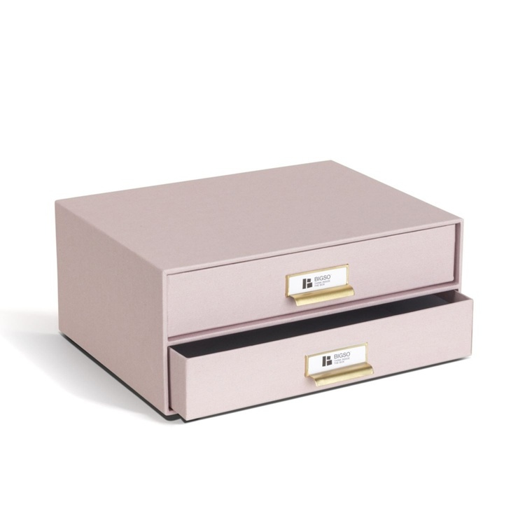 Minibyrå, 2 lådor, BIGSO BIRGER RESTORE, 33 x 25,5 x H 14,5 cm i gruppen Förvaring / Förvaringslådor / BigSo förvaringslådor hos SmartaSaker.se (42262)