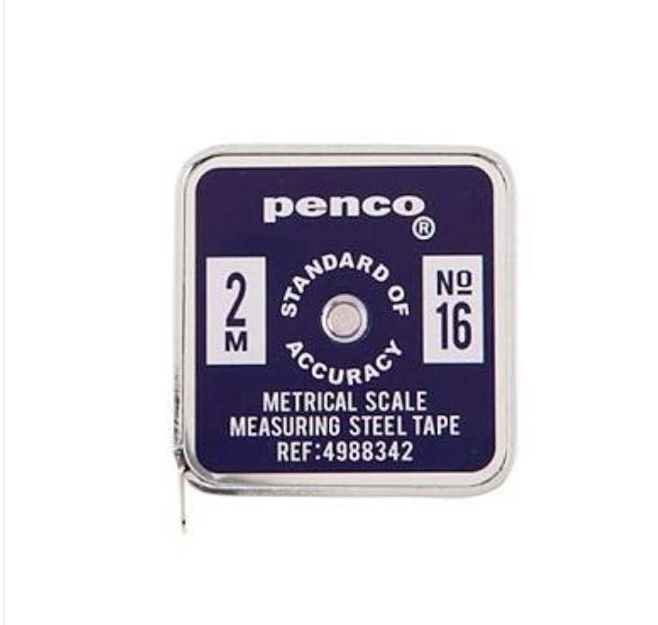 Måttband, Metall, 2 m, PENCO POCKET, 4 x 4,5 cm i gruppen Förvaring / Kontorsmaterial hos SmartaSaker.se (42284)
