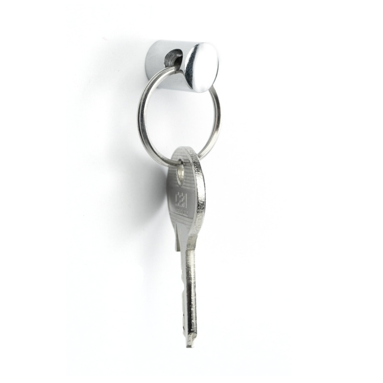Nyckelringar med superstarka magneter, 3 st, RING, silver i gruppen Förvaring / Hallförvaring / Nyckelskåp hos SmartaSaker.se (42309)