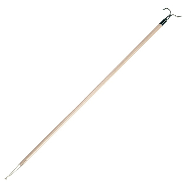 Nå dina galgar, stång i trä med krok, REACH BAR, 100 cm, Vitbetsad i gruppen Förvaring / Garderobsförvaring / Galgar och hängare hos SmartaSaker.se (42315)