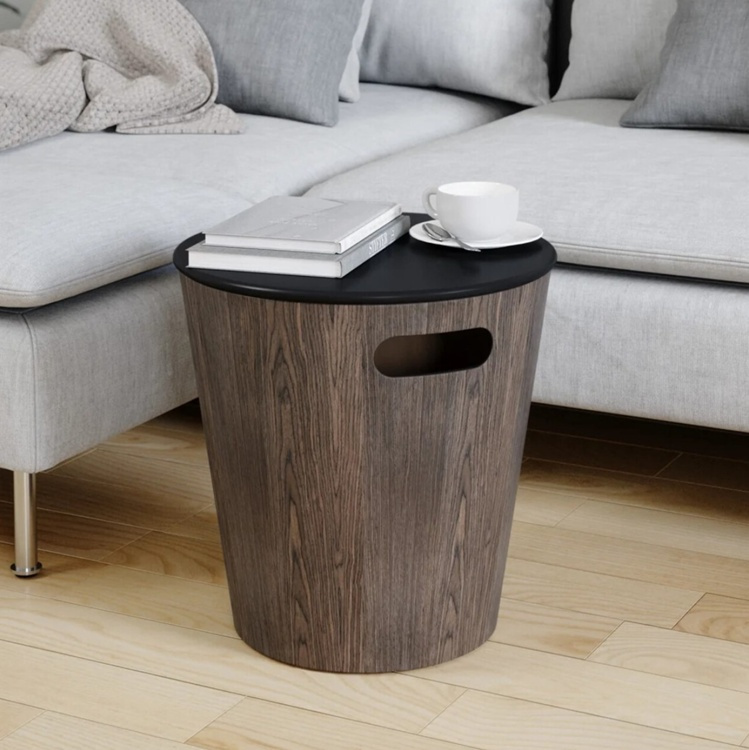 Pall / Bord med förvaring, WOODROW, Umbra, Ø 40 x ca H 42 cm i gruppen Förvaring / Hallförvaring hos SmartaSaker.se (42328)