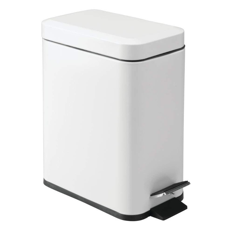 Papperskorg / Pedalhink, SLIM PEDAL BIN, 16 x 25 cm x H 30 cm, Vit i gruppen Förvaring / Städförvaring och sopsortering / Sopsortering hos SmartaSaker.se (42372)