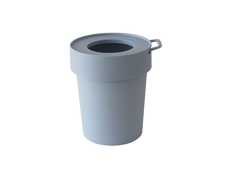 Papperskorg med lock och krok, TAPTRASH SMALL, 5L, Blågrå i gruppen Förvaring / Badrumsförvaring / Papperskorgar hos SmartaSaker.se (42380)