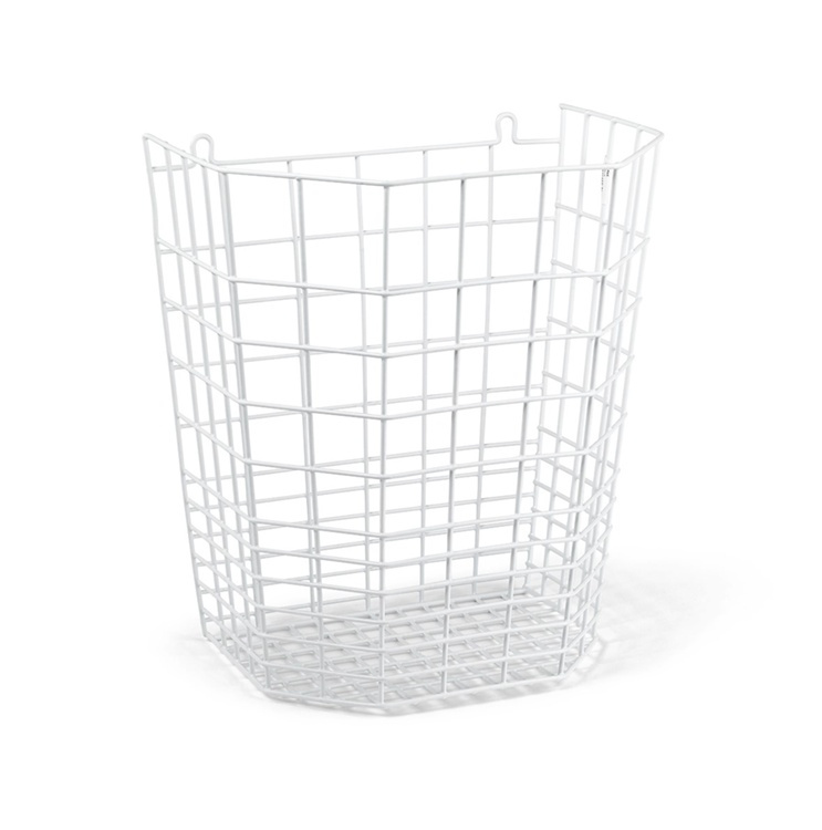 Papperskorg, vägghängd. Metall, CLASSIC WIRE BASKET, 30 x 23 x H 35 cm, Vit i gruppen Förvaring / Badrumsförvaring / Papperskorgar hos SmartaSaker.se (42391)