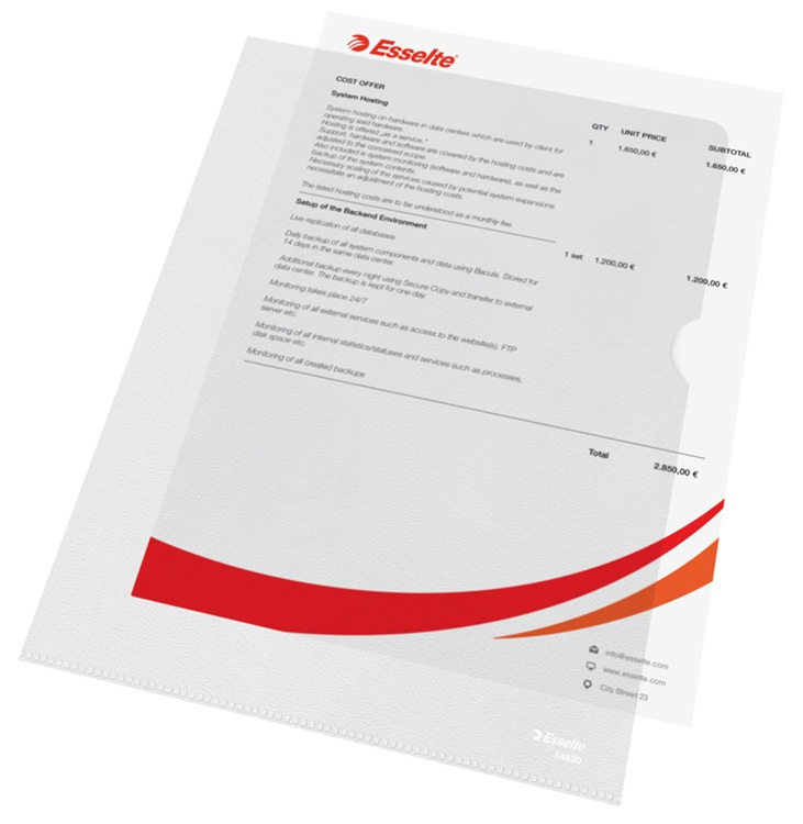 Plastmappar för A4 papper, 10 st, QUALITY FOLDERS, Klara i gruppen Förvaring / Kontorsmaterial hos SmartaSaker.se (42418)