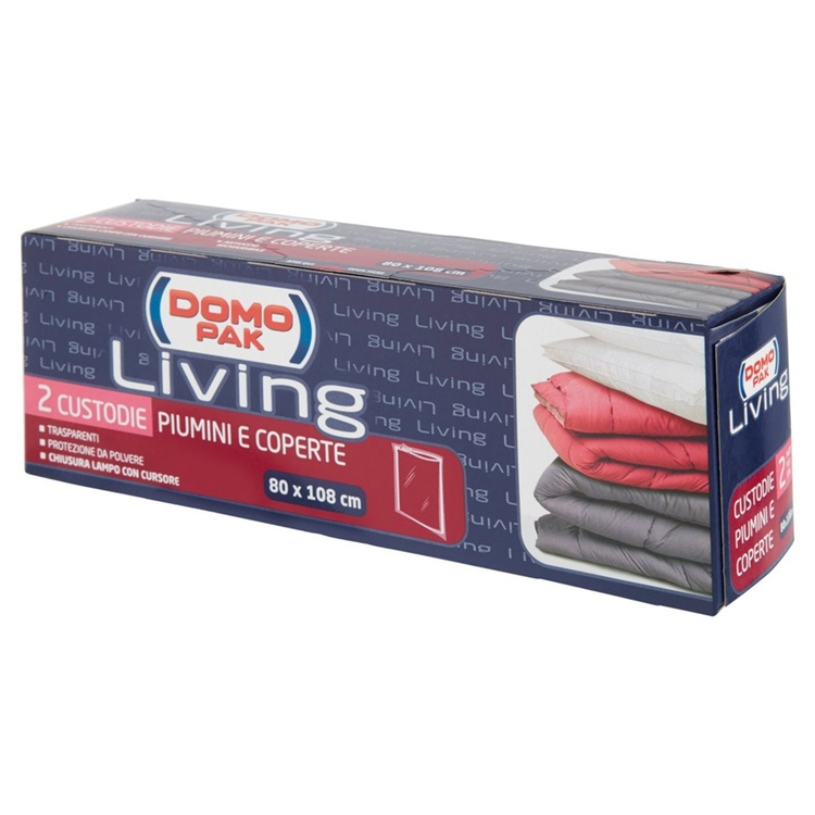 Plastpåsar för sängkläder, 2 st, LIVING DUVETS COVERS, 80 x H 108 cm, Klar i gruppen Förvaring / Garderobsförvaring / Klädgarderober hos SmartaSaker.se (42419)