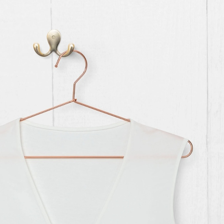 Platsbesparande galgar, 5 st, PERCHAS DE COBRE, 40 cm, Koppar i gruppen Förvaring / Garderobsförvaring / Galgar och hängare hos SmartaSaker.se (42420)