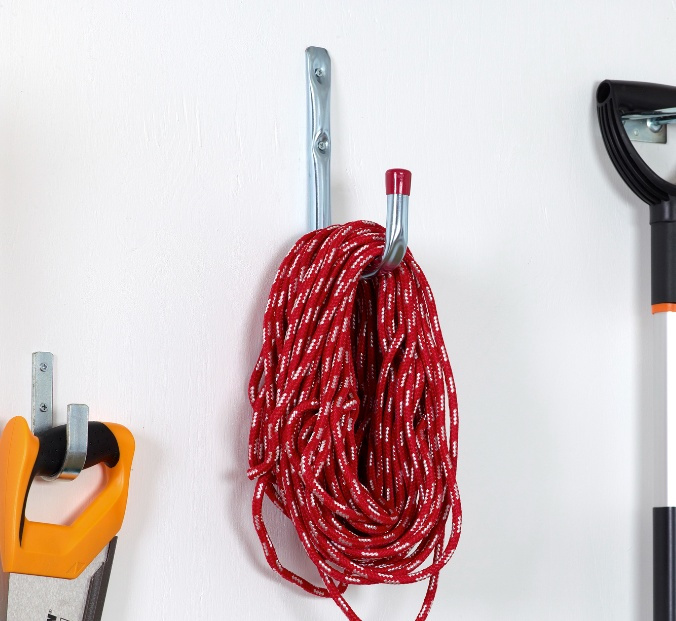 Redskapskrok / Väggkrok, 22 cm, HABO 8501, Stål / Röd i gruppen Förvaring / Förråd- och garageförvaring / Redskapshållare hos SmartaSaker.se (42463)