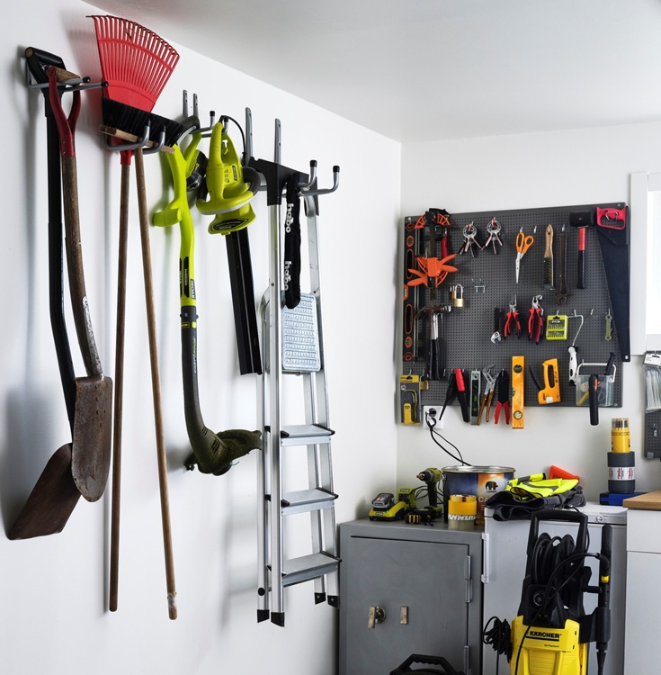 Redskapskrokar, Set med 15 utvalda, HABO BEST SELLERS, Stål / Röd i gruppen Förvaring / Förråd- och garageförvaring / Redskapshållare hos SmartaSaker.se (42467)