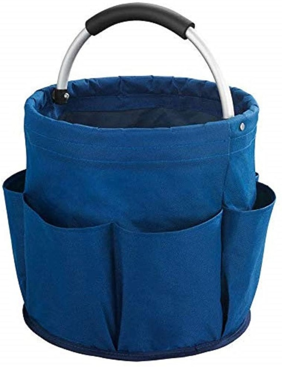 Rund korg med förvaringsfickor, Superlätt, UNIVERSAL CADDY, Ø 28 x H 26,5 cm i gruppen Förvaring / Förråd- och garageförvaring / Korgar och hinkar hos SmartaSaker.se (42481)