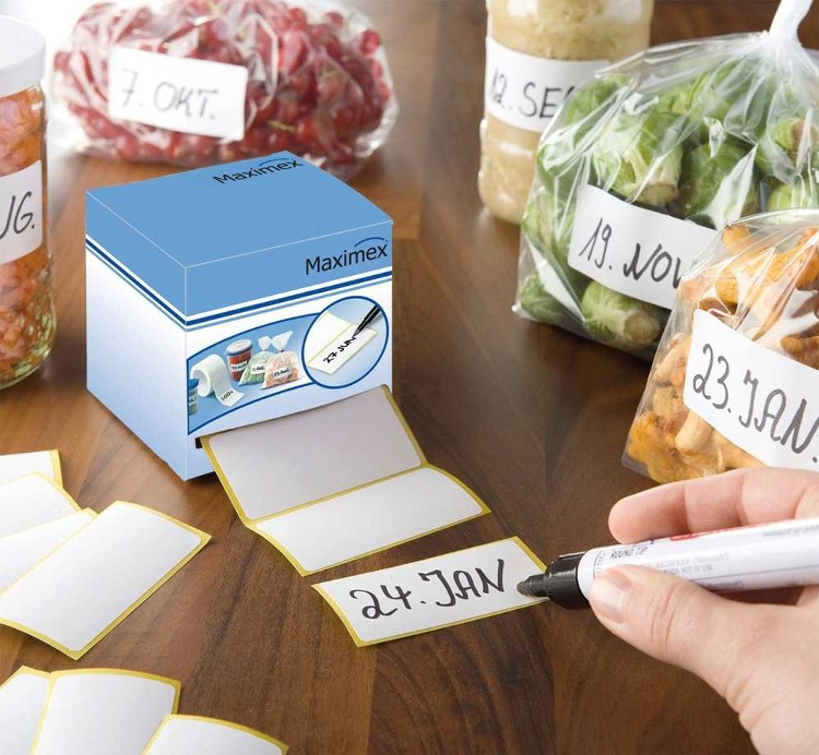 Självhäftande etiketter, 500 st, KLEBE-ETIKETTEN, 6 x 3 cm, Vita i gruppen Förvaring / Magneter och självhäftande / Skyltar och etiketter hos SmartaSaker.se (42501)