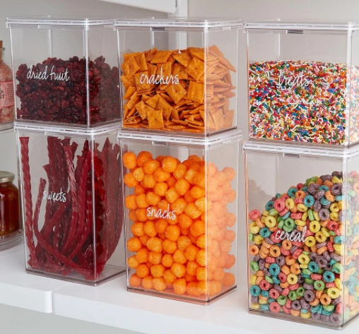 Självhäftande Etiketter, Förtryckta, 18 stycken, THE HOME EDIT PANTRY LABELS, Klara i gruppen Förvaring / Magneter och självhäftande / Skyltar och etiketter hos SmartaSaker.se (42505)
