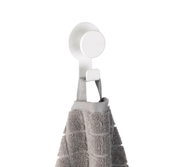 Självhäftande krok i metall, BLANDAS DUBBELKROK , 5 x H 7,5 cm, Vit i gruppen Förvaring / Magneter och självhäftande / Självhäftande krokar hos SmartaSaker.se (42519)