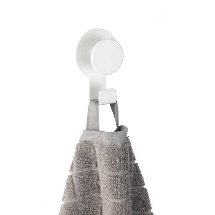 Självhäftande krok i metall, BLANDAS DUBBELKROK , 5 x H 7,5 cm, Vit i gruppen Förvaring / Magneter och självhäftande / Självhäftande krokar hos SmartaSaker.se (42519)