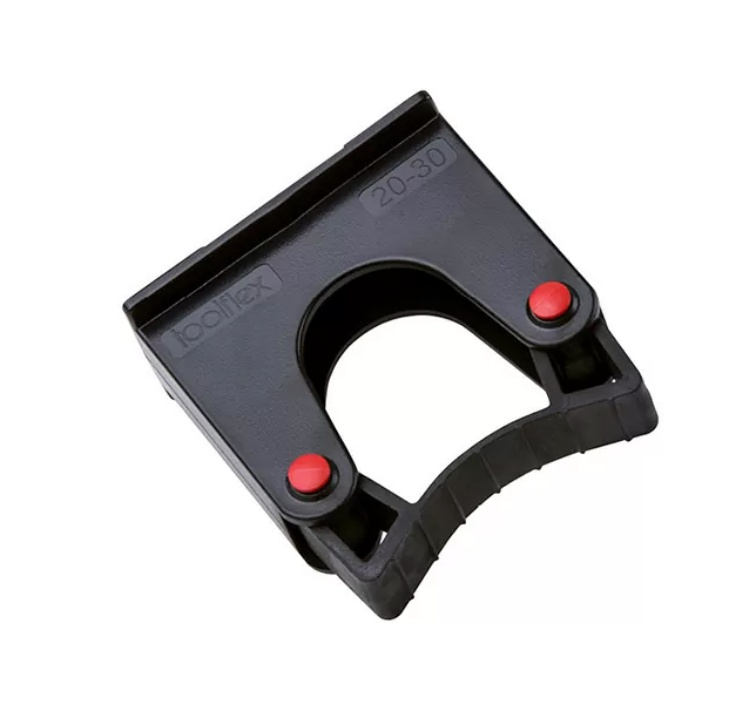 Skafthållare, 2 st, TOOLFLEX ORGINAL, 2-3 cm, Svart i gruppen Förvaring / Städförvaring och sopsortering / Hållare till städskåpet hos SmartaSaker.se (42538)