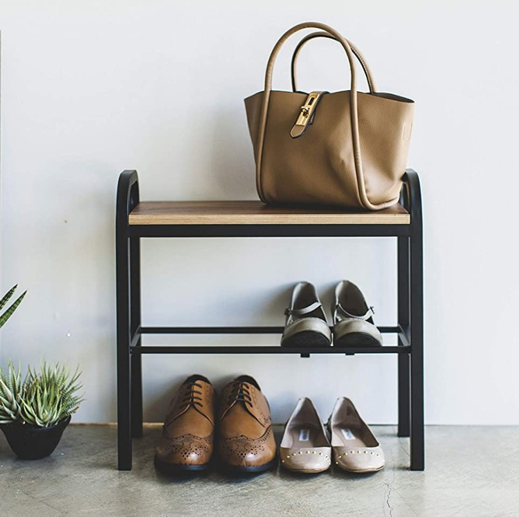 Skoställ / Pall, TOWER BENCH SHOE RACK, 48 x 19 x H 46 cm, Yamazaki i gruppen Förvaring / Hallförvaring / Skohyllor hos SmartaSaker.se (42578)
