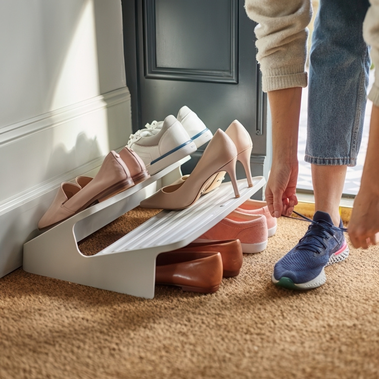 Skoställ för 6 par skor, Spar plats, LARGE SHOE-IN RACK, Joseph Joseph, Ljusgrå i gruppen Förvaring / Garderobsförvaring / Skoförvaring hos SmartaSaker.se (42580)