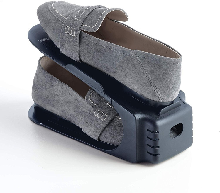 Skoställ, 3 st, Spar plats, SHOE ORGANIZER, Mörkgrå i gruppen Förvaring / Garderobsförvaring / Skoförvaring hos SmartaSaker.se (42584)