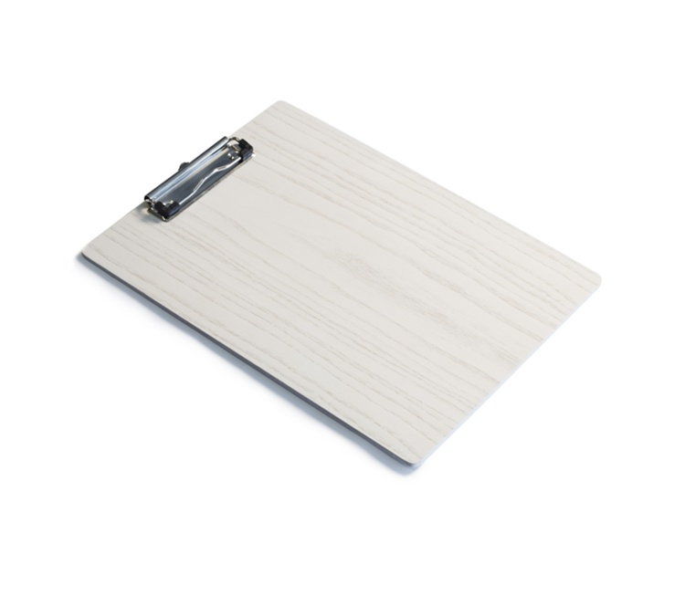 Skrivplatta / Menyplatta i trä, A4, Extra kraftig, DESKSTORE, White Wash i gruppen Förvaring / Kontorsmaterial hos SmartaSaker.se (42603)