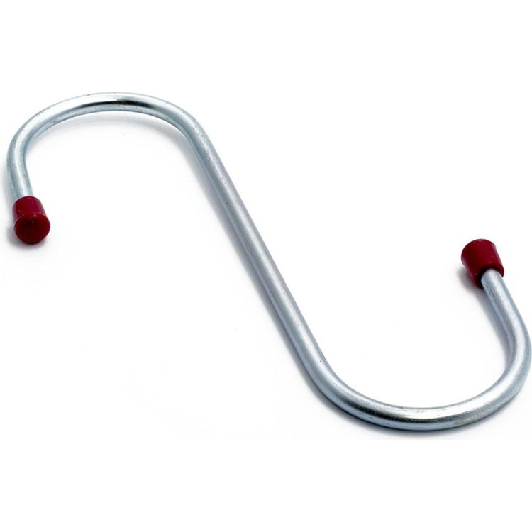 S-krok, JUMBO S-HAKE, Habo, 16 cm, Silver / röd i gruppen Förvaring / Förråd- och garageförvaring / Redskapshållare hos SmartaSaker.se (42604)