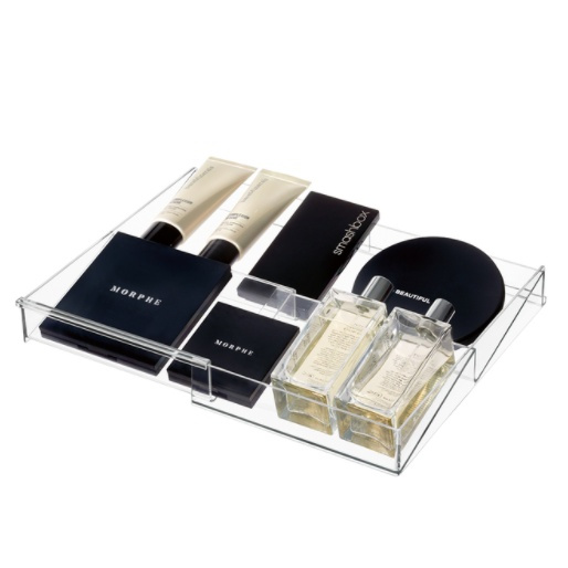 Sluttande smikställ, Utdragbart, THE HOME EDIT ANGELD ORGANIZER, 17,1 till 33 cm, Klar i gruppen Förvaring / Badrumsförvaring / Sminkförvaring hos SmartaSaker.se (42651)