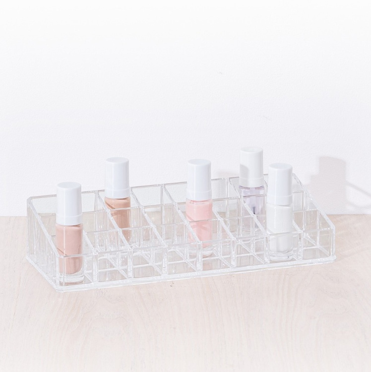 Sminkställ för Läppstift, 24 fack, SELENA ORGANISEUR MAQUILLAGE, 22,4 x 9,1 x H 5 cm, Klar i gruppen Förvaring / Badrumsförvaring / Sminkförvaring hos SmartaSaker.se (42661)