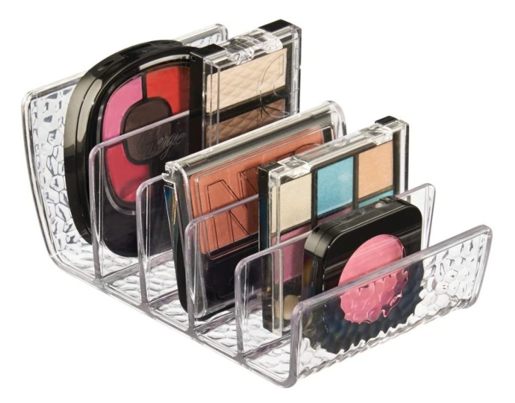 Sminkställ för puder och ögonskuggor, RAIN COSMETIC PALETTE, 10 x 15 x H 7,6 cm, Transparent i gruppen Förvaring / Badrumsförvaring / Sminkförvaring hos SmartaSaker.se (42664)
