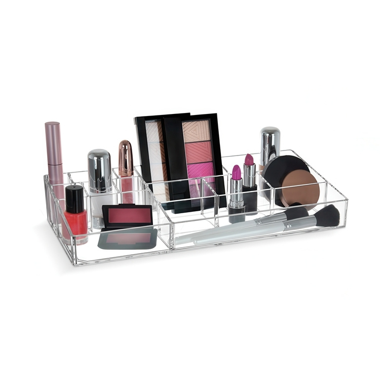 Sminkställ, LIVING MAKE UP ORGANIZER XL, 35,5 x 16 x H 6,5 cm, Klar akryl i gruppen Förvaring / Badrumsförvaring / Sminkförvaring hos SmartaSaker.se (42680)