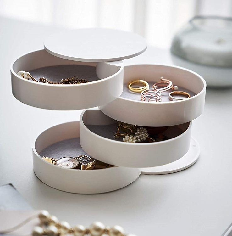 Smyckesask / Förvaringsburk, TOWER ACCESSORIES TRAY, Yamazaki, Vit i gruppen Förvaring / Sovrumsförvaring / Smyckesförvaring hos SmartaSaker.se (42683)