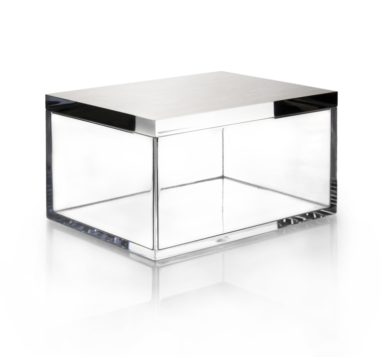 Smyckesask, Rektangulär, SILVER CHEST, 12 x 8,5 x H 7 cm, Klar / Silver i gruppen Förvaring / Sovrumsförvaring / Smyckesförvaring hos SmartaSaker.se (42690)